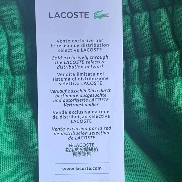Lacoste Money Green Jogger Pants Men’s Large Leg Graphic NWT - Picture 4 of 9